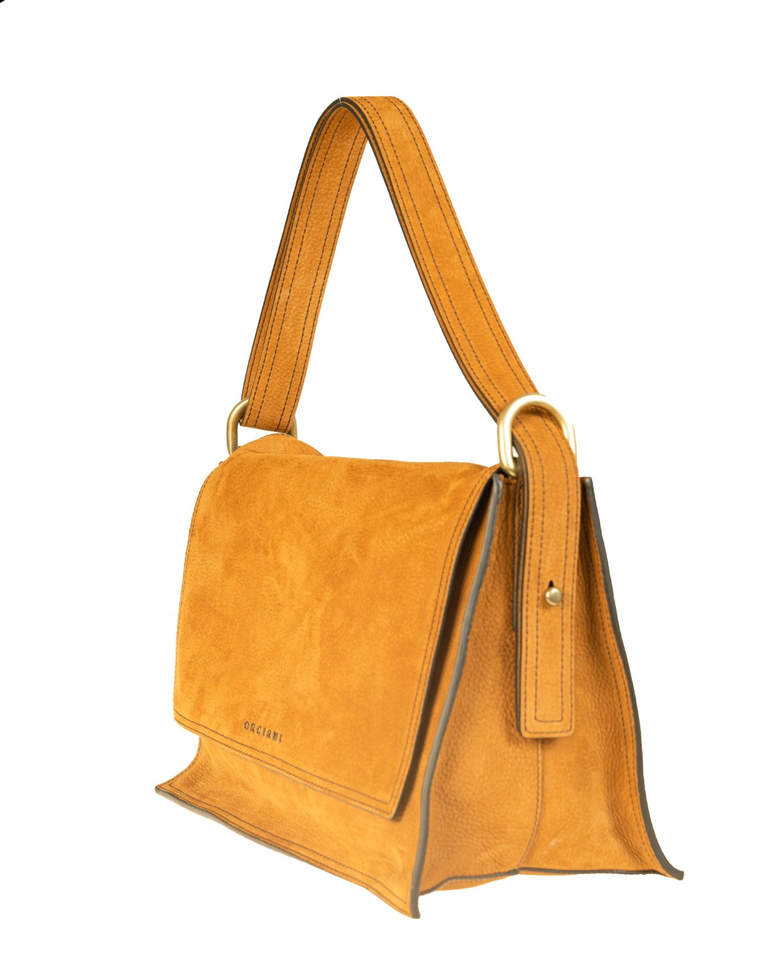 shop ORCIANI  Borsa: Orciani borsa Pillow Nabucco a spalla e crossbody in nubuck.
Finiture in galvanica ottone dorato.
Interno, bordi e cuciture color testa di moro.
Chiusura con patta.
Tasca interna con zip.
Doppio taschino interno aperto.
Dimensioni:  larghezza 33 cm, altezza 21 cm, profondità 17 cm.
Composizione: 100% vitello.
Made in Italy.. B02113 NAB-BRANDY number 5132506